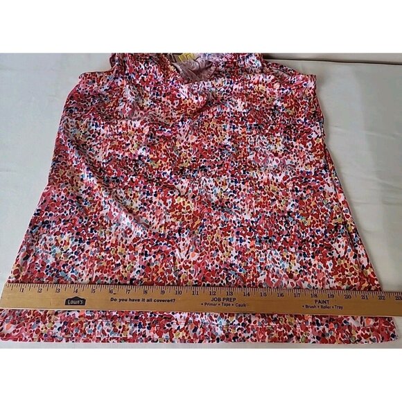 Liz Lange 2 Piec Blouse SzL Bubble Gum Confetti Camisole & Duster Croquet Sleeve - Picture 11 of 16